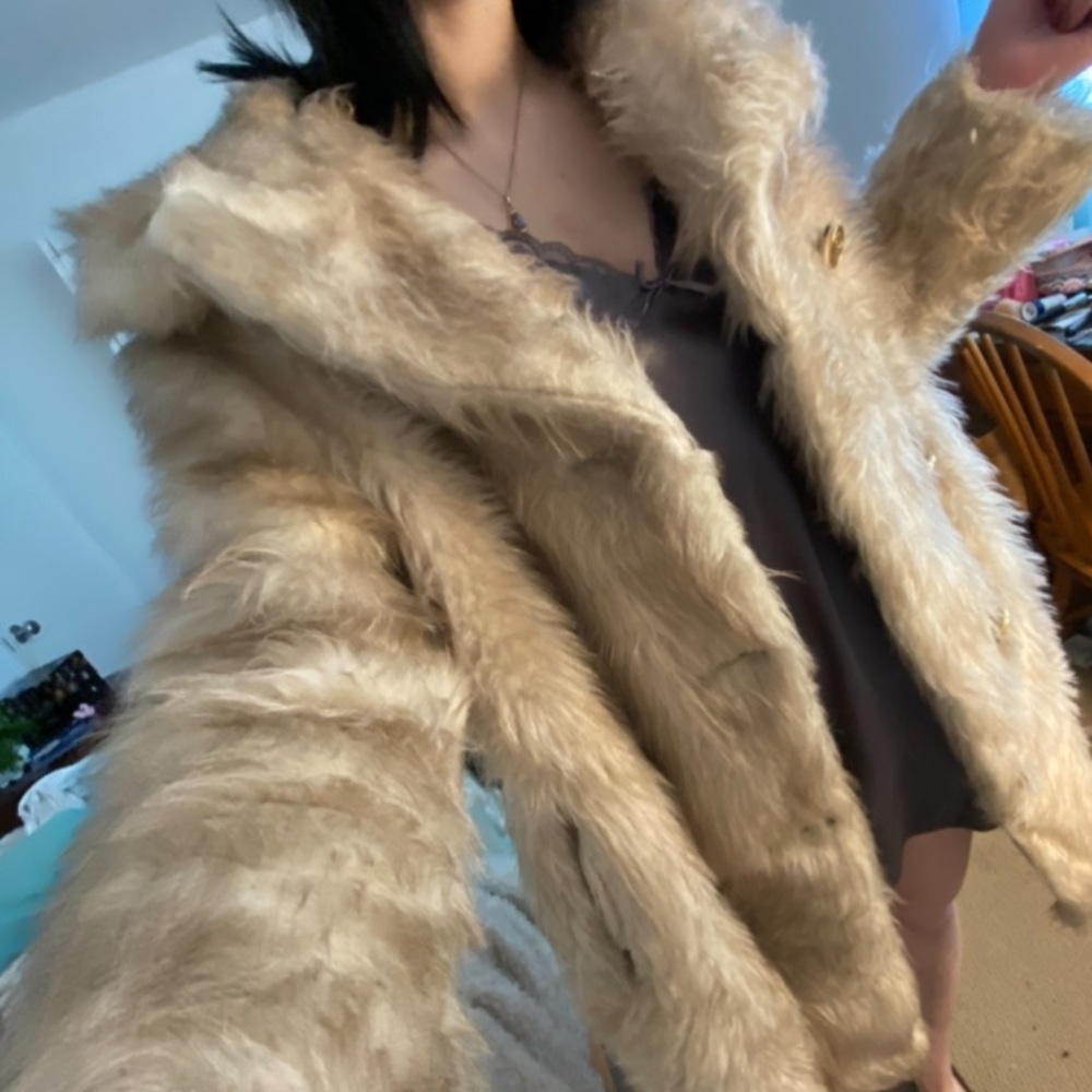 Oversized faux fur jacket